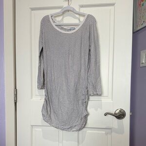 James Perse Black and White Striped Top